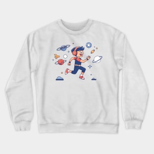 boy playing vr Crewneck Sweatshirt